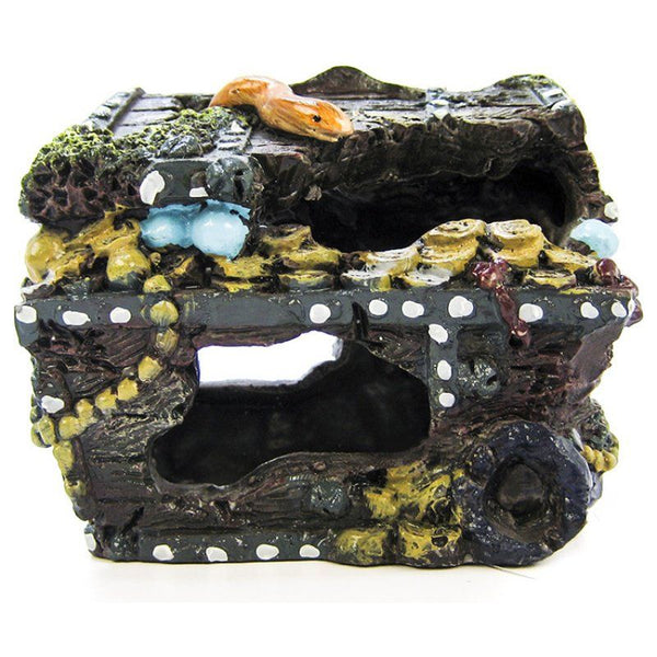 A closer look at Decorating Small Aquarium With A Treasure Chest