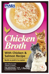 Inaba Chicken Broth with Chicken and Salmon Recipe Side Dish for Cats