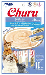 Inaba Churu Tuna and Tuna with Scallop Recipe Variety Creamy Cat Treat