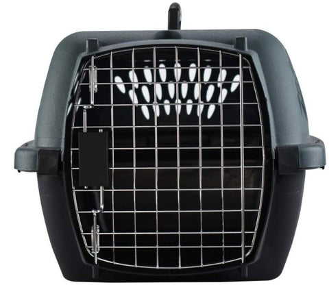 Aspen Pet Porter Heavy-Duty Pet Carrier Storm Gray and Black