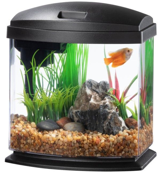 Aqueon LED MiniBow 1 SmartClean Aquarium Kit Black