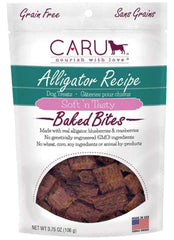 Caru Pet Food Soft 'n Tasty Baked Bites Alligator Recipe Grain-Free Dog Treats