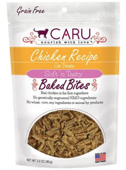 Caru Pet Food Soft 'n Tasty Baked Bites Chicken Recipe Grain-Free Cat Treats