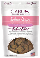 Caru Pet Food Soft 'n Tasty Baked Bites Salmon Recipe Grain-Free Dog Treats