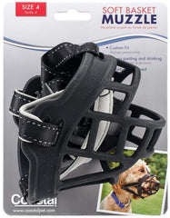 Coastal Pet Soft Basket Muzzle for Dogs Black