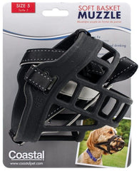 Coastal Pet Soft Basket Muzzle for Dogs Black