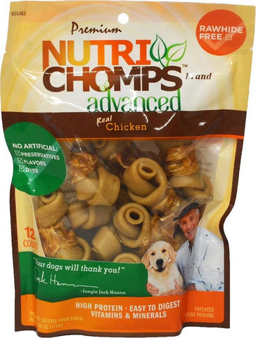 Nutri Chomps Advanced Mini Knot Dog Treat Chicken Flavor