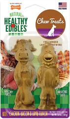 Nylabone Healthy Edibles Natural Chew Treats Farm Friends Variety Flavor Large