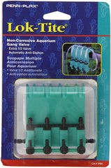 Penn Plax Lok-Tikte Plastic Valve with Hanger 4 Gang Valve