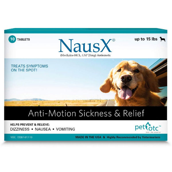 Pet OTC NausX Anti-Motion Sickness Treatment for Dogs up to 10 lbs