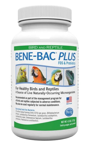 PetAg Bene-Bac Plus Powder Fos Prebiotic and Probiotic for Birds and Reptiles