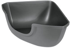 Petmate Corner Open Litter Pan Silver