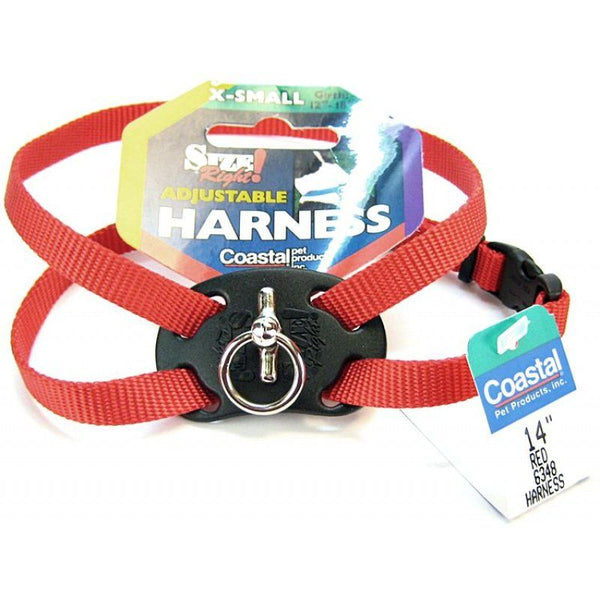 Coastal Pet Size Right Nylon Adjustable Harness - Red