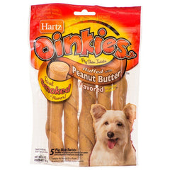 Hartz Oinkies Pig Skin Twists - Peanut Butter Flavor