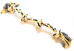 Flossy Chews Colored 4 Knot Tug Rope