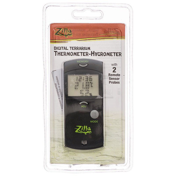 Zilla Terrarium Thermometer/Hygrometer Digital Gauge