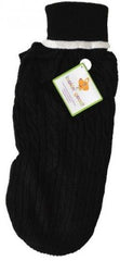 Fashion Pet Cable Knit Dog Sweater - Black