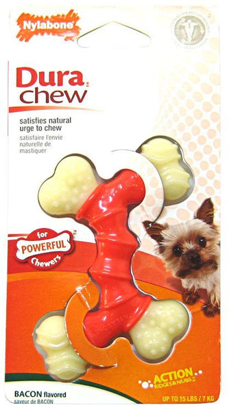 Nylabone Dura Chew Double Bone - Bacon Flavor