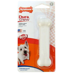 Nylabone Dura Chew Smooth White Dog Bone - Chicken Flavor