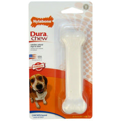 Nylabone Dura Chew Smooth White Dog Bone - Chicken Flavor