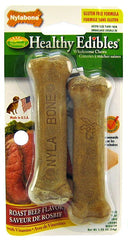 Nylabone Healthy Edibles Wholesome Dog Chews - Roast Beef Flavor