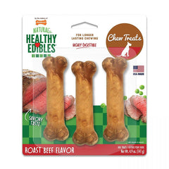 Nylabone Healthy Edibles Wholesome Dog Chews - Roast Beef Flavor