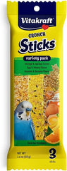 Vitakraft Crunch Sticks Variety Pack Orange & Apricot, Egg & Honey, Sesame & Banana Flavor Parakeet Treats