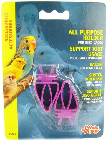 Living World All Purpose Holder for Bird Cages - Plastic