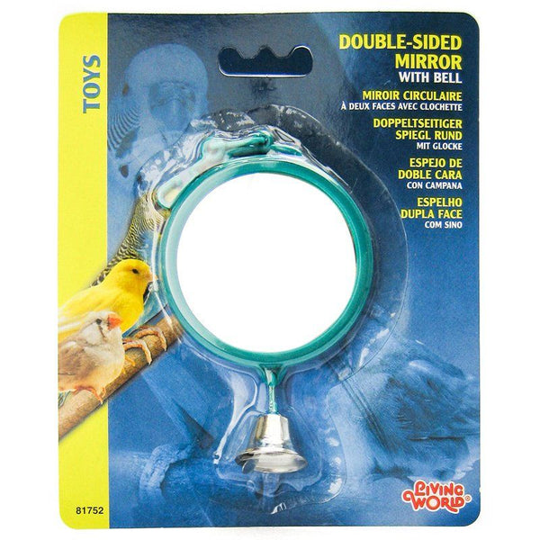 Living World Double Sided Mirror with Bell Bird Toy