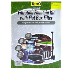 Tetra Pond Filtration Fountain Kit with Submersible Flat Box Filter