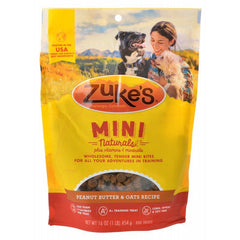 Zukes Mini Naturals Dog Treats - Peanut Butter & Oats Recipe