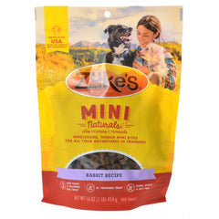 Zukes Mini Naturals Dog Treat - Wild Rabbit Recipe