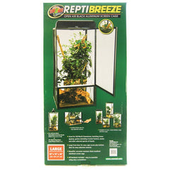 Zoo Med Reptibreeze Open Air Aluminum Screen Cage - Black