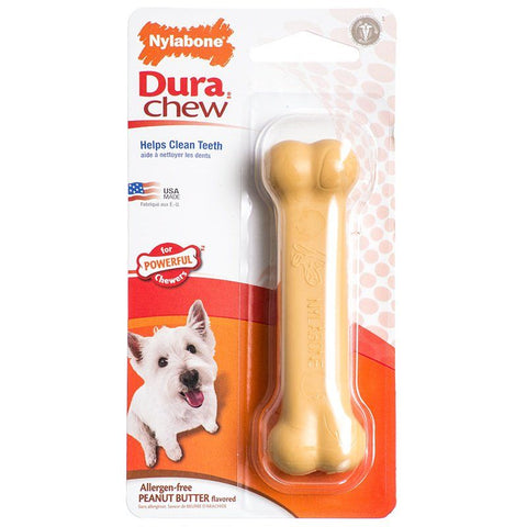 Nylabone Dura Chew Dog Bone - Peanut Butter Flavor