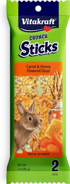 Vitakraft Crunch Sticks for Rabbits Carrot & Honey Flavored Glaze