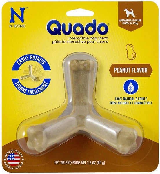 N-Bone Quado Interactive Dog Treat - Peanut Flavor