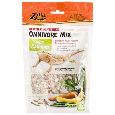 Zilla Reptile Munchies - Omnivore Mix with Calcium