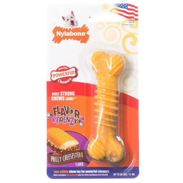 Nylabone Flavor Frenzy Dura Chew Bone - Philly Cheesesteak Flavor