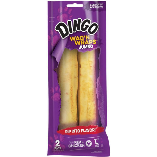 Dingo Wag'n Wraps Chicken & Rawhide Chews (No China Sourced Ingredients)