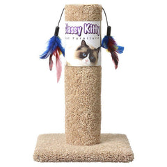 Classy Kitty Cat Scratching Post with Feathers