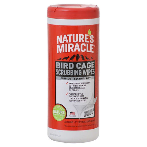 Nature's Miracle Bird Cage Scrubbing Wipes