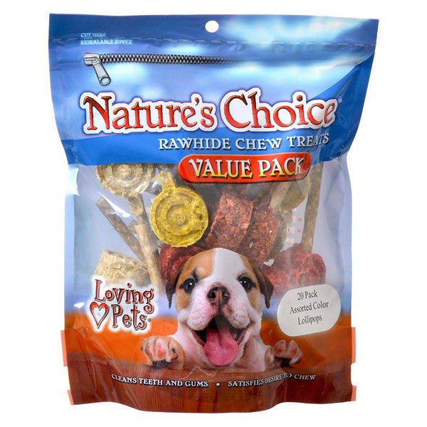 Loving Pets Nature's Choice Natural Rawhide Munchy Lollipops