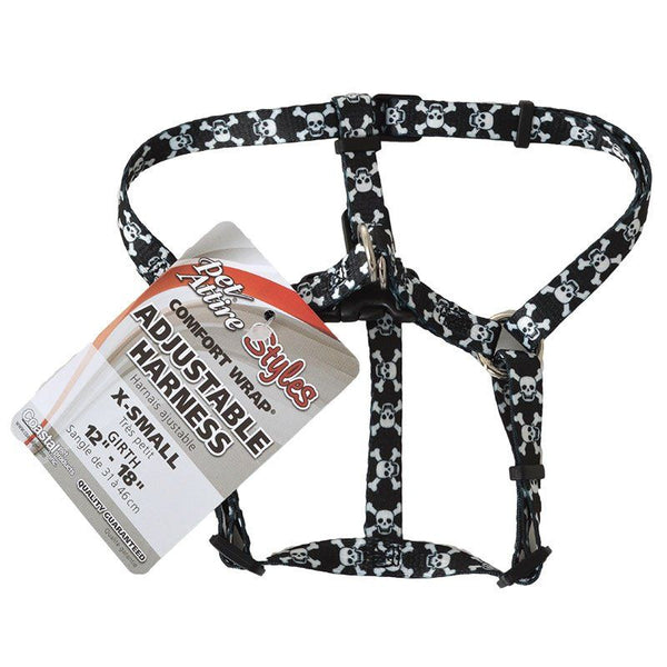 Pet Attire Styles Skulls Comfort Wrap Adjustable Dog Harness