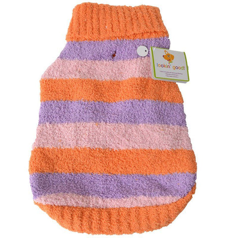 Lookin Good Striped Dog Sweater - Orange