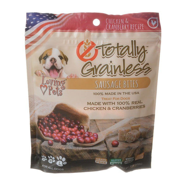 Loving Pets Totally Grainless Sausage Bites - Chicken & Cranberries