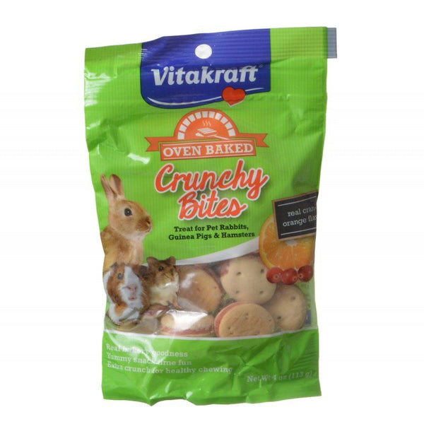 Vitakraft Oven Baked Crunchy Bites Small Pet Treats - Real Cran-Orange Flavor