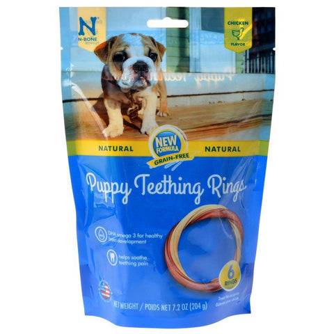 N-Bone Grain Free Puppy Teething Rings - Chicken Flavor