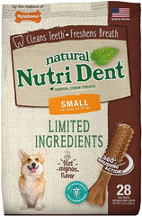 Nylabone Natural Nutri Dent Filet Mignon Dental Chews - Limited Ingredients