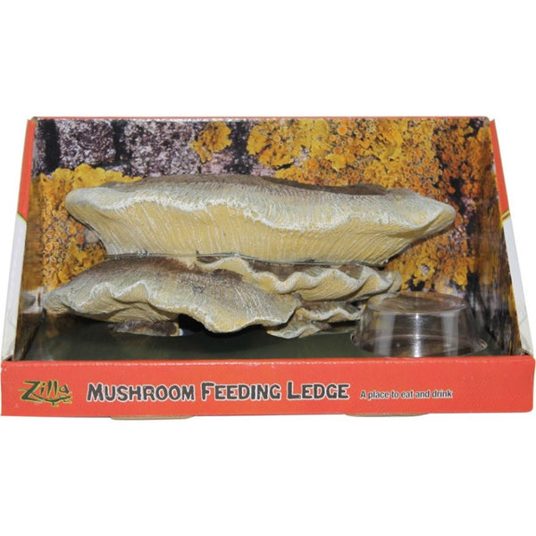 Zilla Mushroom Feeding Ledge Reptile Decor