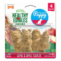 Nylabone Natural Healthy Edibles Puppy Chew Treats - Lamb & Apple Flavor